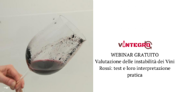 Webinar gratuito, Valutazione delle instabilità dei Vini Rossi: test e loro interpretazione pratica